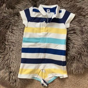 Janie and Jack Striped Polo Onesie